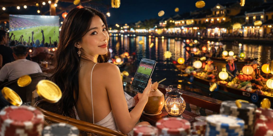 Người dùng Việt đọc hướng dẫn giải trí tại quán cà phê Hội An