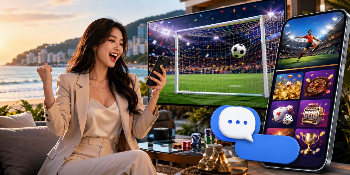 Màn hình casino di động trong bối cảnh bãi biển Vũng Tàu dành cho người dùng Việt